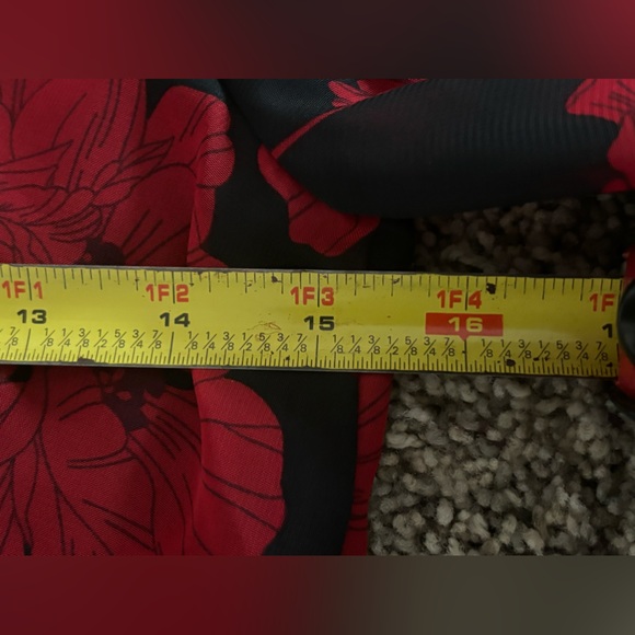 FORE Women’s Black Red Midi Dress. Size S. Floral Poppy Print. Lined. Gorgeous! - Picture 8 of 14